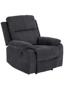 Mid.you , Dunkelgrau , Textil , 89.5x98x95 cm , Relaxfunktion , Wohnzimmer, Sessel, Fernsehsessel