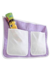 Mid.you , Lila, Wei&szlig; , Textil , Uni , 2 F&auml;cher , 56x32x2 cm , Kinder- & Jugendzimmer, Kinderbetten, Kinderbett-Zubeh&ouml;r
