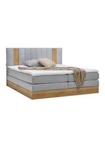 Boxspringbett Rabina Grau/Eichefarben ca. 180x200cm