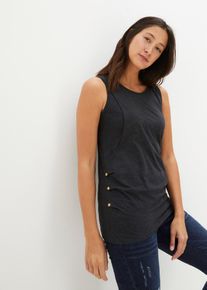 Top pr&eacute;maman / da allattamento in jersey con bottoni, Nero, Taglia 58/60 (XXL), bonprix