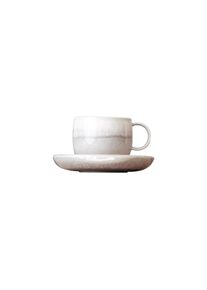 Tasse "Kaffeetasse mit Untertasse Perlemor Sand 190 ml beige", beige, 1 tlg., Porzellan, LIKE. BY VILLEROY & BOCH, Trinkgef&auml;&szlig;e, Tasse
