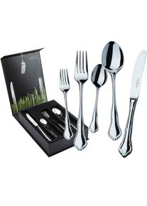 Besteck-Set "Tafelbesteck inkl. Besteckbox Palazzo 30er Set silber", silber, 30 tlg., PICARD & WIELP&Uuml;TZ SOLINGEN, Essbesteck-Sets, Besteck-Set, Sp&uuml;lmaschinengeeignet