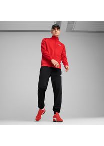 Trainingsanzug Puma "ESS POLY SUIT CL", Herren, Gr. L, rot (for all time rot), Trikot, Obermaterial: 100% Polyester, unifarben, regular fit, Sportanz&uuml;ge Trainingsanzug, zweiteiliges Set mit Jacke und Hose, mit hohem Kragen