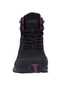 Wanderschuh Hi-Tec "Hi-Tec Stiefel Jackdaw Mid Wp Frauen", Gr. 38, Normalschaft, schwarz, burgunderrot, Obermaterial: 56% Textil, 44% Synthetik Futter: 100% Textil Innensohle: 90% EVA/10% Textil Laufsohle: 100% Synthetik, Schuhe Wanderschuh