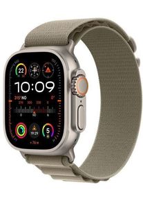 Apple Watch Ultra 2 (2023) | GPS + Cellular | argento | Alpine Loop Oliva Medium