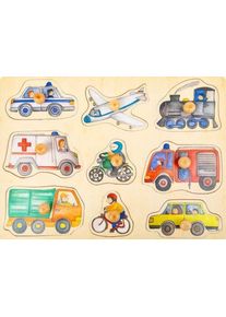 Small Foot Setzpuzzle Stadtfahrzeuge | mehrfarbig