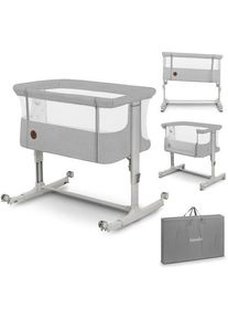 lionelo Aurora 3-in-1 Babybett | Version Englisch | hellgrau