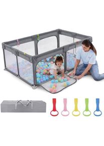 Dripex Laufstall Baby | grau