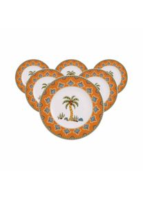 Villeroy & Boch Brotteller VILLEROY & BOCH "Brotteller Samarkand Mandarin &oslash; 16,4 cm 6er Set bunt", bunt, L:16,4cm, Speiseteller, Brotteller