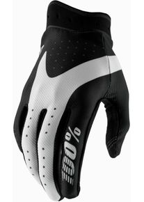 100 Percent ITrack, gloves , color: Black/White , size: S