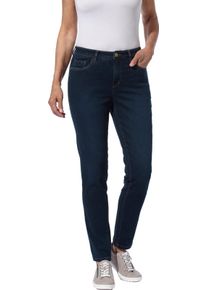 Dames Jeans in 5-pocketsmodel, stretch dark-blue Maat 56