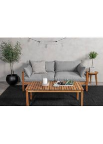 Gardenson , Grau, Akaziefarben , Holz, Textil , Akazie , einzeln stellbar , 185x56x92 cm , Gartenm&ouml;bel, Loungem&ouml;bel, Outdoor-Sofas