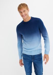 bonprix Sweter z cienkiej dzianiny w cieniowanym kolorze, niebieski, 48/50 (M)