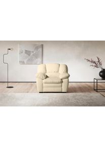 Sessel COTTA "Casino", creme, B:109cm H:88cm T:92cm, SOFTLUX-Kunstleder;Luxus-Microfaser (100% Polyester);Luxus-Kunstleder;NaturLEDER, echtes Rindsleder, Sessel, Sessel, Polstergarnitur, auch als Set erh&auml;ltlich