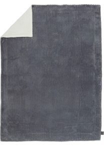 Wohndecke Schiesser "Sherpa-Decke Elsa", grau (dunkelgrau), B:150cm L:200cm, Polyester, Wohndecken, Wohndecke, mit aufwendigem Zopfmuster