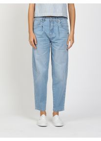 High-waist-Jeans Gang "94IVY", Damen, Gr. 33, N-Gr, blau (summer sky blau), Denim/Jeans, Obermaterial: 88% Baumwolle, 9% Elastomultiester, 3% Lyocell, regular fit kn&ouml;chelfrei, Jeans High-waist-Jeans, mit hohem Stretch-Anteil, O-Shape
