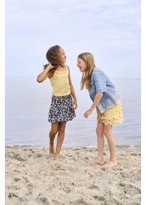 Volantrock KIDS Only "KOGZALINA LIFE SKORTS PTM", M&auml;dchen, Gr. 164, navy blazer, Web, Obermaterial: 100% Viskose, bedruckt, gebl&uuml;mt, regular fit kniefrei, R&ouml;cke Volantrock, im sommerlichen Alloverprint