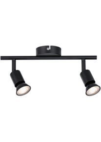 Paulmann LED Deckenleuchte "Carolina", schwarz, 2, H: 12,4cm, 1 Stk., Leuchten, GU10, LED Deckenleuchte