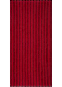 Strandtuch Egeria "Pestemal", rot (paprika rot), B:80cm L:180cm, gewebte Ware, Obermaterial: 65% Baumwolle, 20% Polyester, 15% Viskose, Handt&uuml;cher, Strandtuch, 80x180 cm, mit Fransen