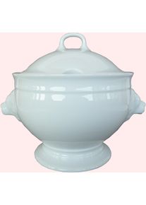 Serviersch&uuml;ssel Van Well, wei&szlig;, B:28cm H:23cm L:22cm, Porzellan, Sch&uuml;sseln, Serviersch&uuml;ssel, L&ouml;wenkopfterrine, 2,7 Liter