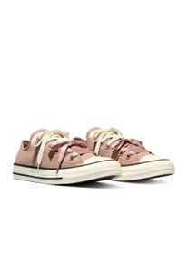Sneaker Converse "CHUCK TAYLOR ALL STAR PEACHED CANVAS", Damen, Gr. 39,5, dried earth, egret, schwarz, Synthetik, Schuhe Sneaker, f&uuml;r Alltag, mit Gummilaufsohle, sportlicher Stil, mit Schn&uuml;rung