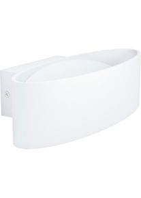 Wandleuchte Eglo "MACCACARI", wei&szlig; (wei&szlig;, transparent), Leuchten, 1, H: 7,5cm, 1 Stk., Wandleuchte, B:27cm H:7,5cm L:27cm