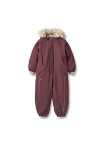 Schneeoverall Wheat "Moe Tech", M&auml;dchen, Gr. 122, N-Gr, lila (lila dawn), Web, Fleece, Obermaterial: 100% Polyamid. Fleece: 100% Polyester. Futter: 100% Polyester. Wattierung: 100% Polyester, kontrastfarbene Details, unifarben, normal normal, Windstopperb&uuml;ndchen mit Daumenl&ouml;chern, Overalls Schneeoverall, wasserdicht, atmungsaktiv und leicht wattiert
