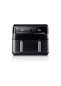 Braun Hei&szlig;luftfritteuse "TwinCook TD5053IBK", schwarz, B:43,8cm H:33,8cm T:40cm, Fritteusen, 2 in 1-Ger&auml;t: Frittieren & Backen, Sichtfenster, Sync & Match Funktion, Hei&szlig;luftfritteuse