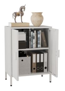 Kommode Vcm "Stahl Kommode Sideboard Schrank Dreht&uuml;ren Flokas S", wei&szlig;, B:60cm T:35cm, Sideboards, Kommode