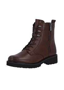 Schn&uuml;rstiefelette Remonte, Damen, Gr. 44, braun (dunkelbraun), Leder, Schuhe Schn&uuml;rstiefelette, Schn&uuml;rboots, Stiefelette mit wasserabweisender TEX-Membran
