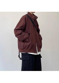 Unsiex Jacket 2026 New Spring Autumn Japanese Vintage Harrington Flight Jacket For Men Loose Vintage Stand Collar Outerwear Coat