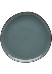 Speiseteller Van Well "Urban, flacher Teller 27 cm, 6 St&uuml;ck", grau, H:2,4cm &Oslash;:27cm, Steinzeug, Speiseteller, Speiseteller, Teller Set, sp&uuml;lmaschinen- und mikrowellengeeignet