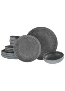 Creatable Tafelservice Uno Volcano Anthrazit, 12-teilig
