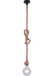 JUST LIGHT Pendelleuchte "ROPE", schwarz, 1, &Oslash; 10cm H: 120cm, 1 Stk., Leuchten, H&auml;ngeleuchte, H&auml;ngelampe, Pendelleuchte