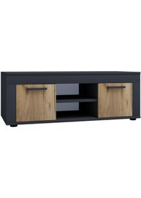 Wohnzimmertisch Vcm "Holz TV Lowboard M&ouml;bel Fernsehschrank Usilo L", braun (anthrazit, honig, eiche), B:102cm T:45cm, Sideboards, Wohnzimmertisch