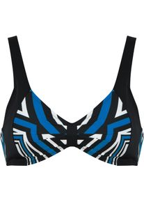 Balconette-Bikini-Top Naturana "City Vibes", Damen, Gr. 50, Cup B, bunt, Elasthan, Polyamid, mehrfarbig, Bikini-Oberteile Balconette-Bikini-Top, atmungsaktive Innenfutter, mit Muster, verstellbare Tr&auml;ger, mit B&uuml;gel