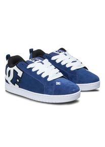 Schn&uuml;rschuh DC Shoes "Court Graffik", Damen, Gr. 6,5(38,5), navy, wei&szlig;, Obermaterial:Obermaterial: Leder (Kuh) / Futter: Textil / Au&szlig;ensohle: Gummi;, Schuhe Schn&uuml;rschuh