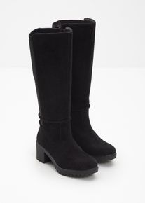 bonprix Stiefel, schwarz, Gr.42, Sch&ouml;ner Stiefel mit elastischem Schaft-Einsatz
