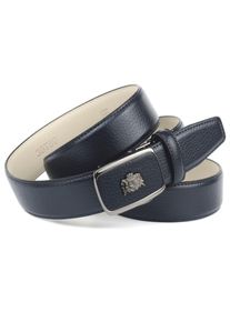 Lederg&uuml;rtel Anthoni Crown, Damen, Gr. 90, blau (dunkelblau), Leder, unifarben, G&uuml;rtel Lederg&uuml;rtel, in Hirschpr&auml;gung