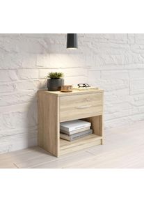 Nachttisch Schlafkontor "Pepe", struktureichefarben hell, B:39cm H:41cm T:28cm, Tische, Nachttisch, Breite 39 cm