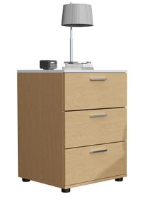 Nachttisch Vcm "Holz Nachtschrank Nachttisch Schublade Testalo", wei&szlig; (honig, eiche, wei&szlig;), B:46cm T:42cm, Sideboards, Nachttisch