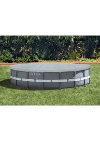 Pool-Abdeckplane Intex "Deluxe", grau, B:549cm L:549cm, Polyethylen (PE), Planen, Pool-Abdeckplane, &Oslash;: 549 cm