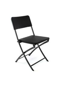 Gartenstuhl Vcm "Klappstuhl Gartenstuhl Rattan-Optik", schwarz, Obermaterial: 100% Kunststoff plastic., St&uuml;hle, Gartenstuhl
