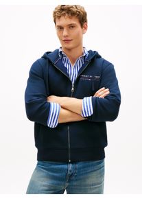 Kapuzensweatjacke Tommy Hilfiger "BRAND LOVE", Damen, Gr. S, desert sky, Sweatware, Obermaterial: 100% Baumwolle, regular fit normal, B&uuml;ndchen, Sweatjacken Kapuzensweatjacke