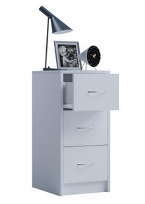 Nachttisch Vcm "Holz Nachtschrank Nachttisch Schublade Boxal Maxi", wei&szlig;, B:35cm T:35cm, Sideboards, Nachttisch