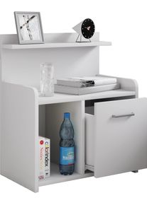 Nachttisch Vcm "XL Hoher Nachtschrank Nachttisch Schublade Nilasa", wei&szlig;, B:47cm T:29cm, Sideboards, Nachttisch