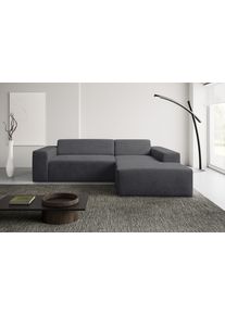 Ecksofa WERK2 "Zeus-L Breite: 253 cm, modern & zeitlos, bequemes Sofa", anthrazit, B:253cm H:70cm T:188cm, 92% Polyester, 8% Nylon, Sofas, Ecksofa, moderne Optik mit abgerundeten Kanten