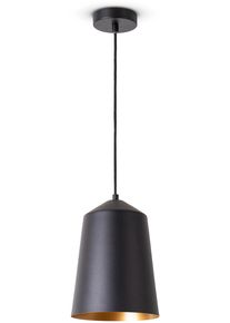 Paco Home Deckenleuchte "Jackson", schwarz, 1, &Oslash; 19,5cm H: 28,5cm, Leuchten, Wohnzimmer Aluminium Pulverbeschichtet Industrial Design E27, Deckenleuchte