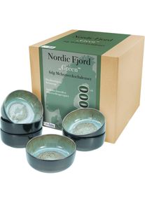 M&uuml;slischale Creatable "Nordic Fjord", gr&uuml;n, H:6cm &Oslash;:15,5cm, Steinzeug, Sch&uuml;sseln, M&uuml;slischale, Salatschale, Snackschale, &Oslash; 15,5 cm, 960 ml