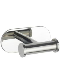 Wandhaken Wenko "Orea", silber (silberfarben), B:10cm H:4,5cm L:6,5cm, Edelstahl, Haken, Wandhaken